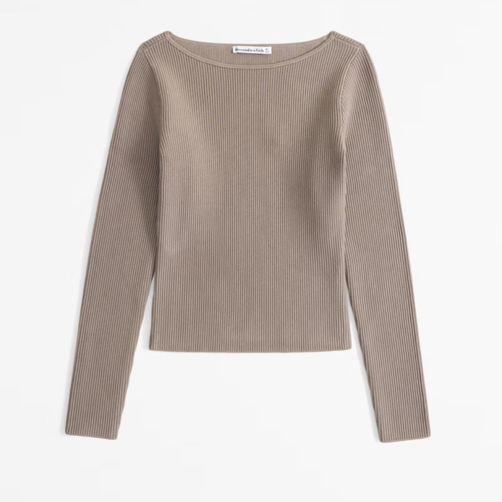 New With Tags Abercrombie and Fitch Long Sleeve Ottoman Slash Top